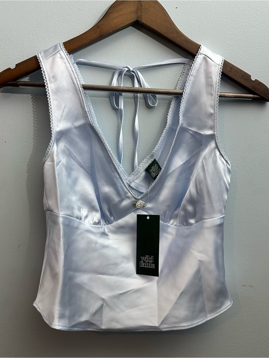 wild fable Tops - NWT Wild Fable Light Blue Crop Shirt Size XXS